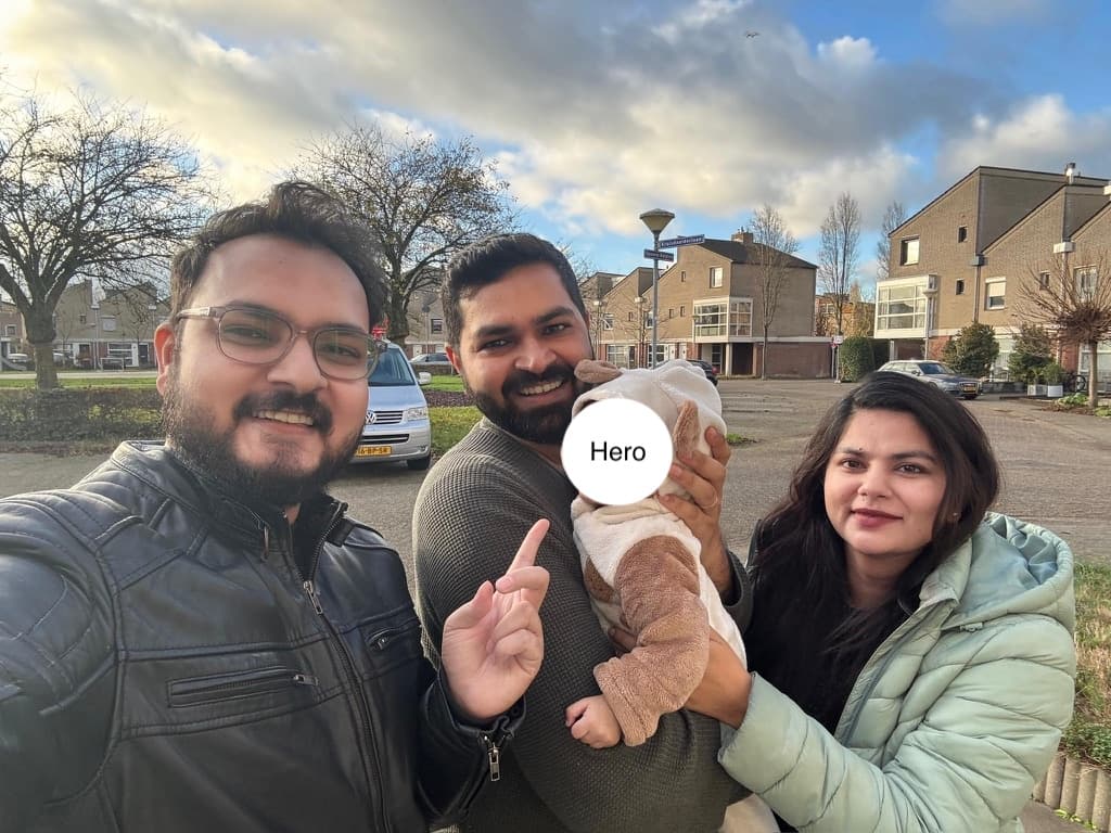 My bhai, bhabhi and bhatija, who made the Netherlands feel like home