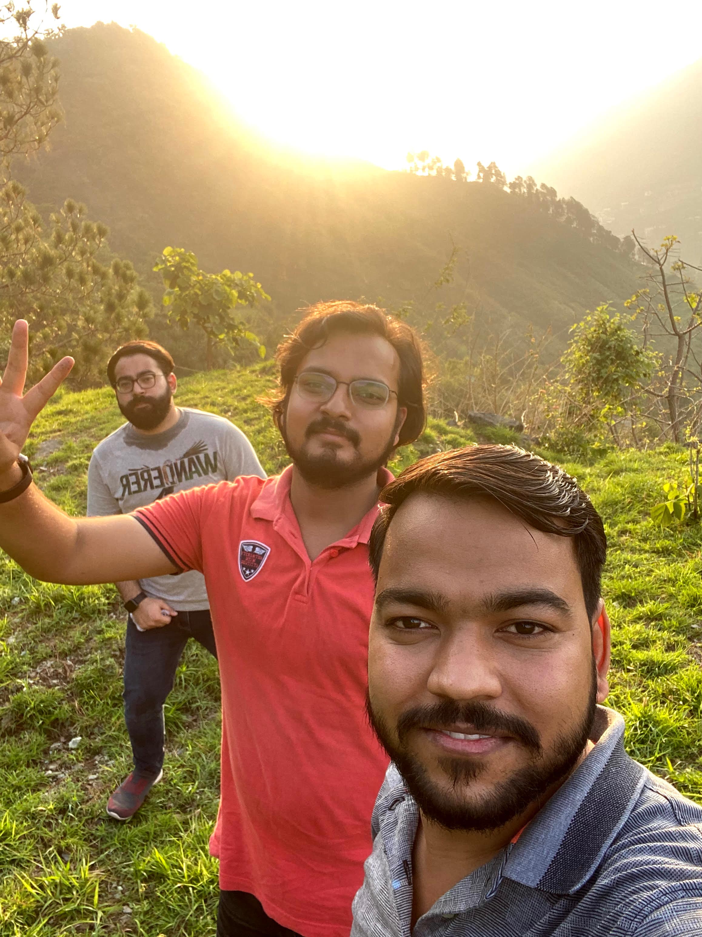 Friends together during our extended stay in Bhimtal