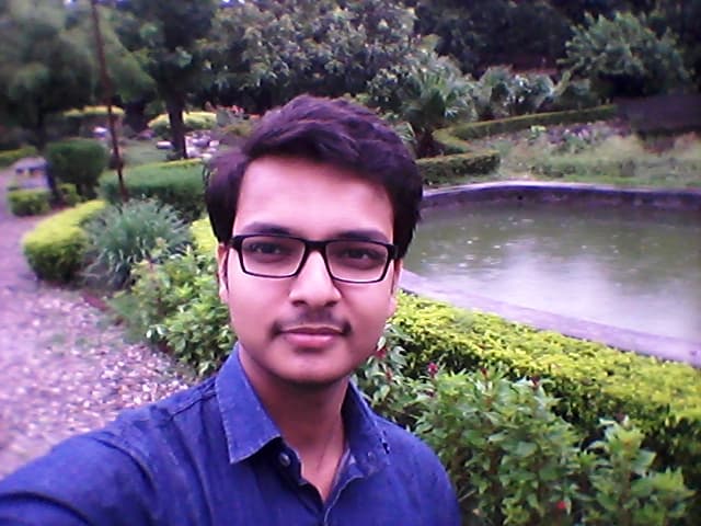 The green grounds of our friend's resort near Corbett