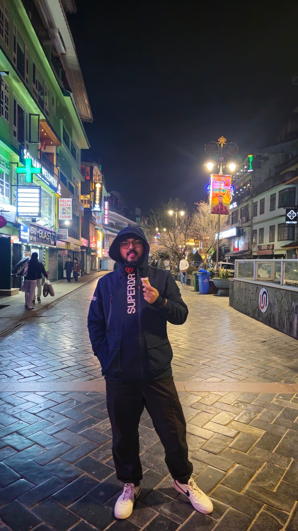 Eating ice cream on Gangtok Mall Road