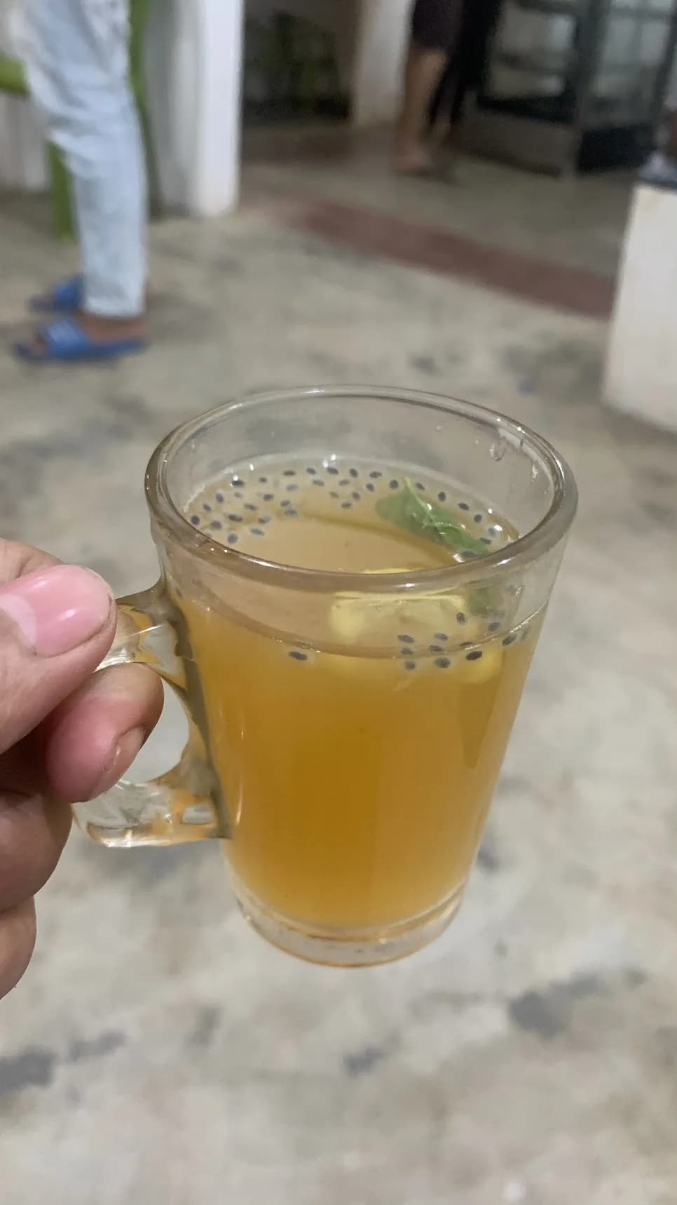 A cup of ginger lemon tea