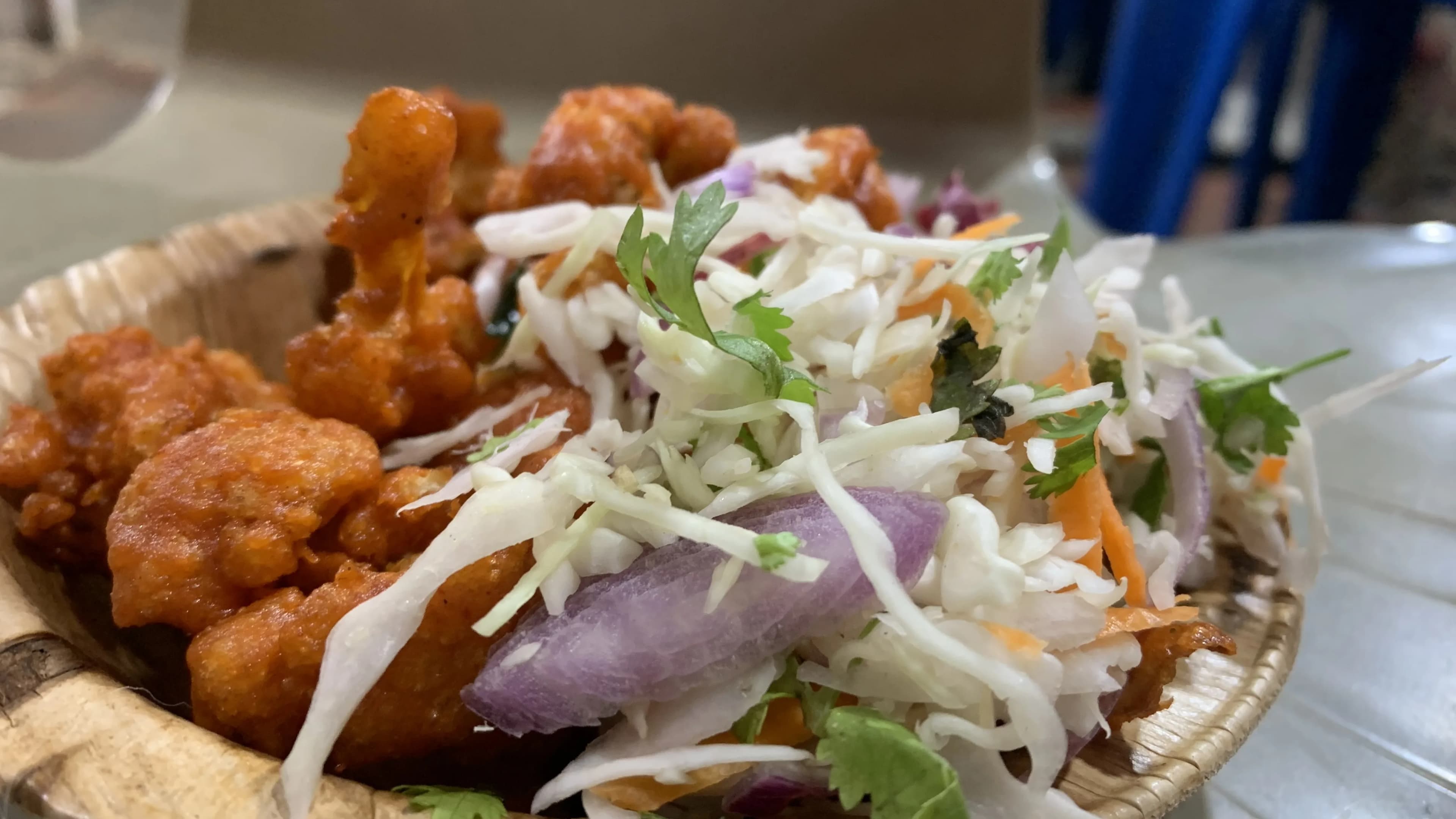 A plate of Gobi 65 from AA Market near Rock Beach