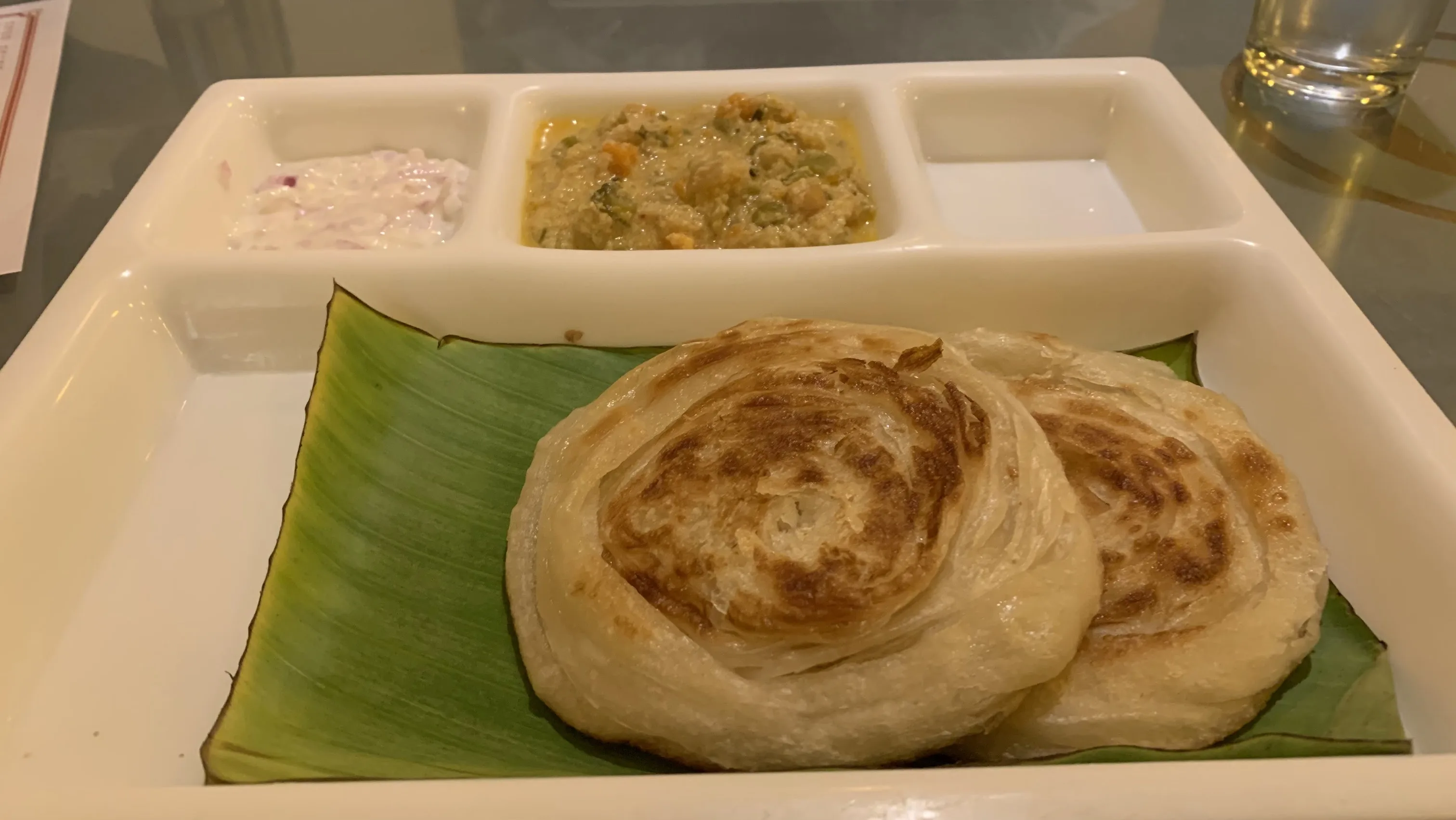 Porotta served with kurma