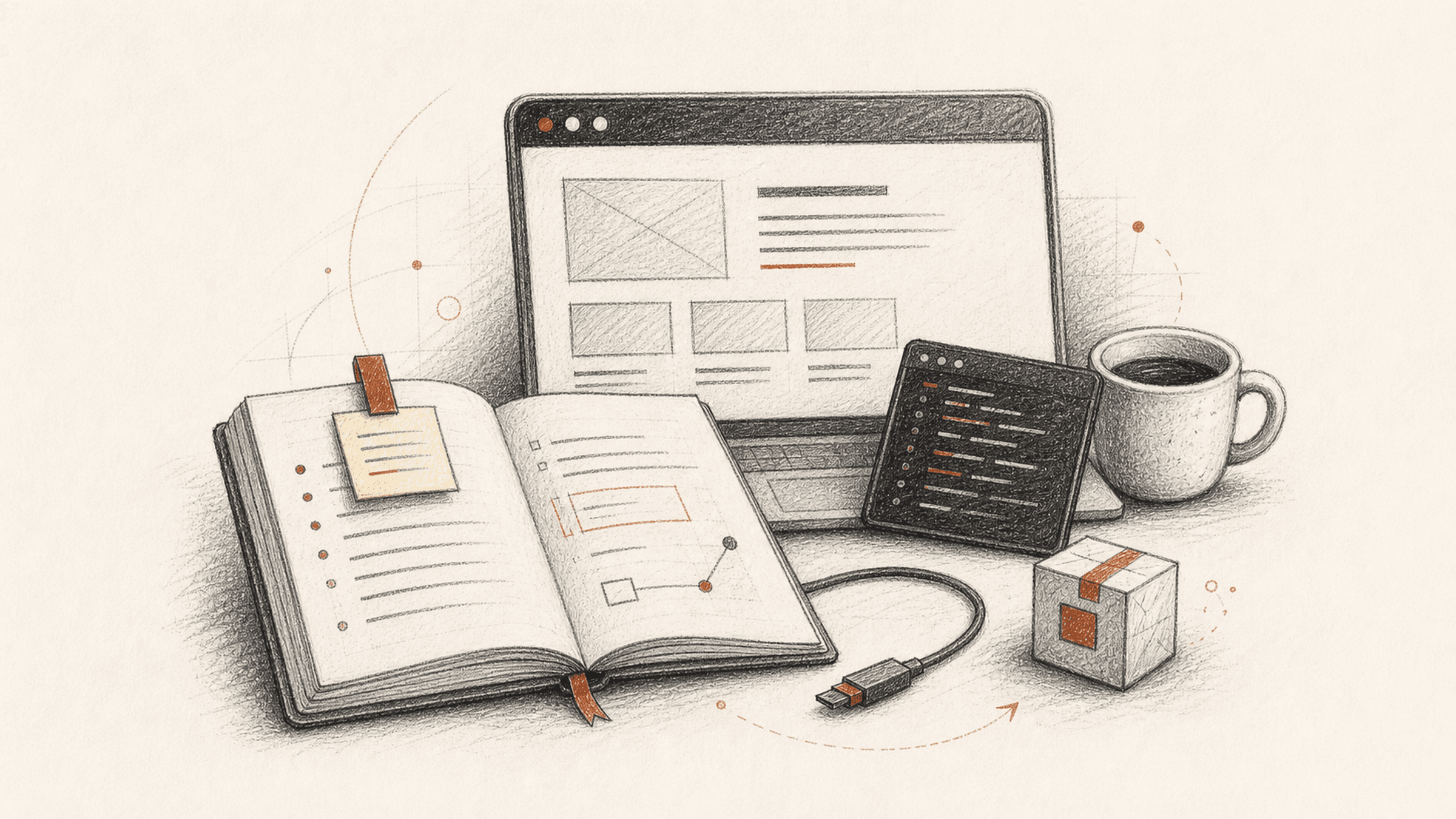Editorial cover showing a WordPress deployment workflow from local build to live hosting